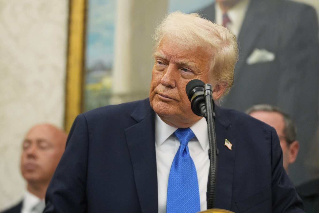 USA:s president Donald Trump i Vita huset på måndagen. Foto: Manuel Balce Ceneta/AP/TT