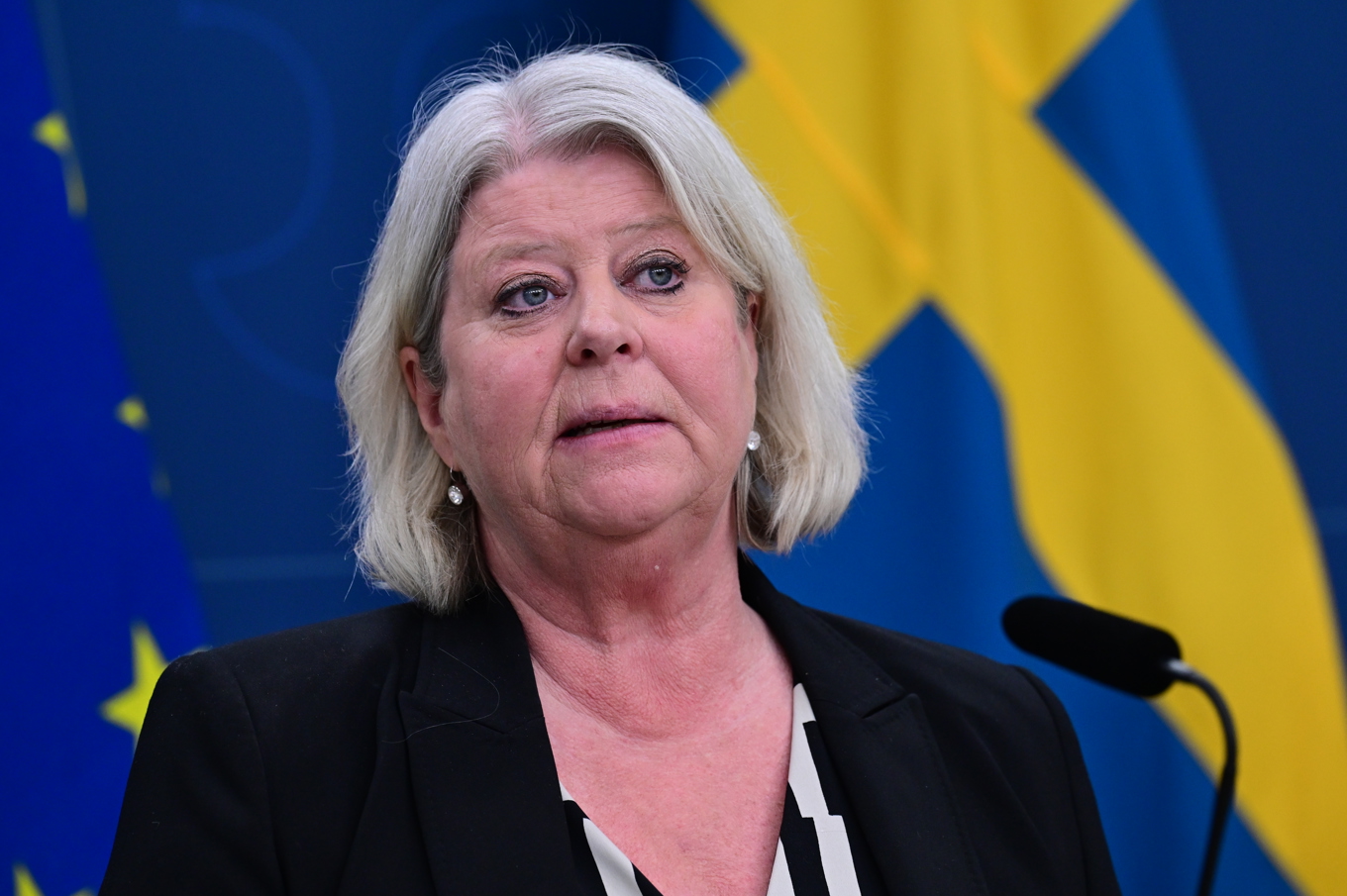 ”Det här kommer att göra en enorm skillnad i utsatta barns liv, säger socialstjänstminister Camilla Waltersson Grönvall, vid en presskonferens om ny lag för vård av unga. Arkivbild. Foto: Jonas Ekströmer/TT