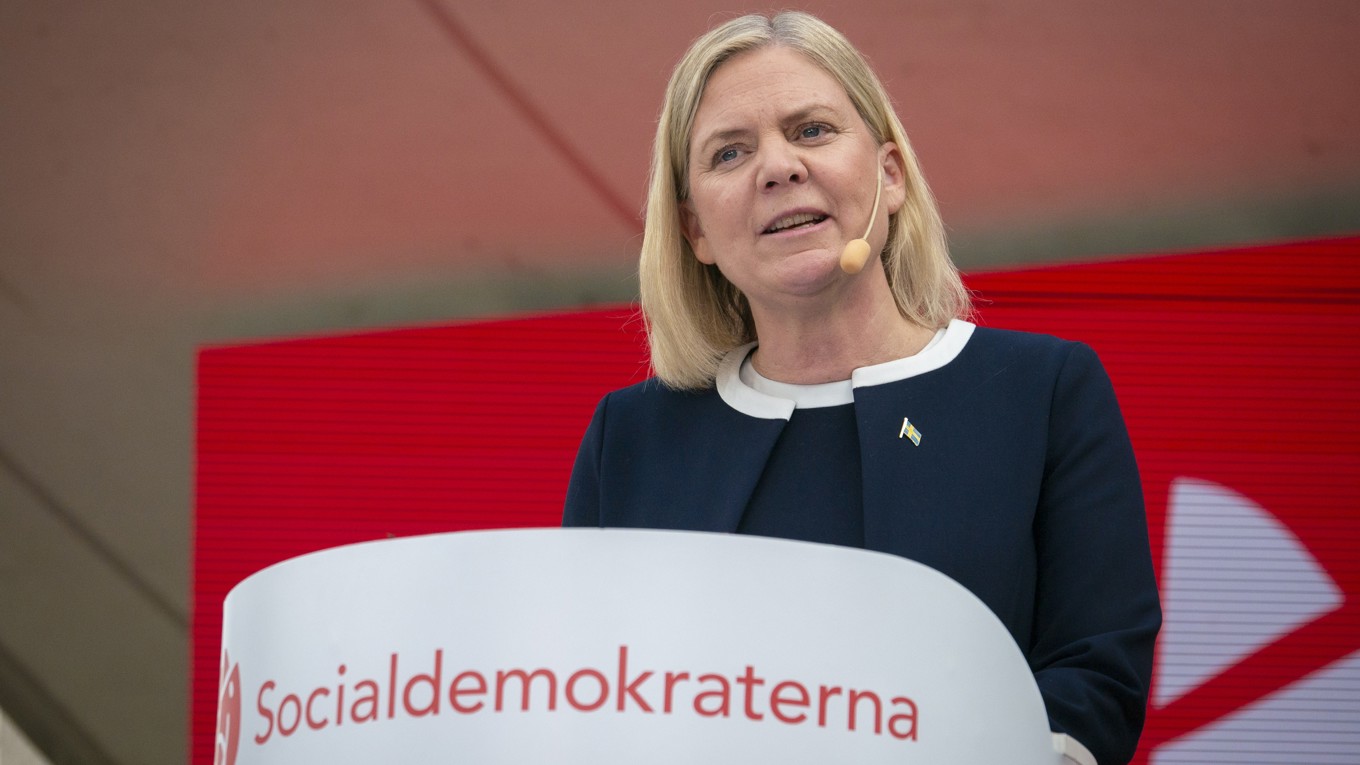 Socialdemokraternas partiledare Magdalena Andersson. Enligt en rapport från franska regeringen nämnas att S har en koppling till Muslimska brödraskapet. Foto: Bilbo Lantto