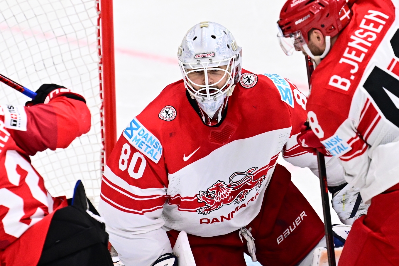 Danmarks och HV71:s Frederik Dichow. Foto: Magnus Lejhall/TT