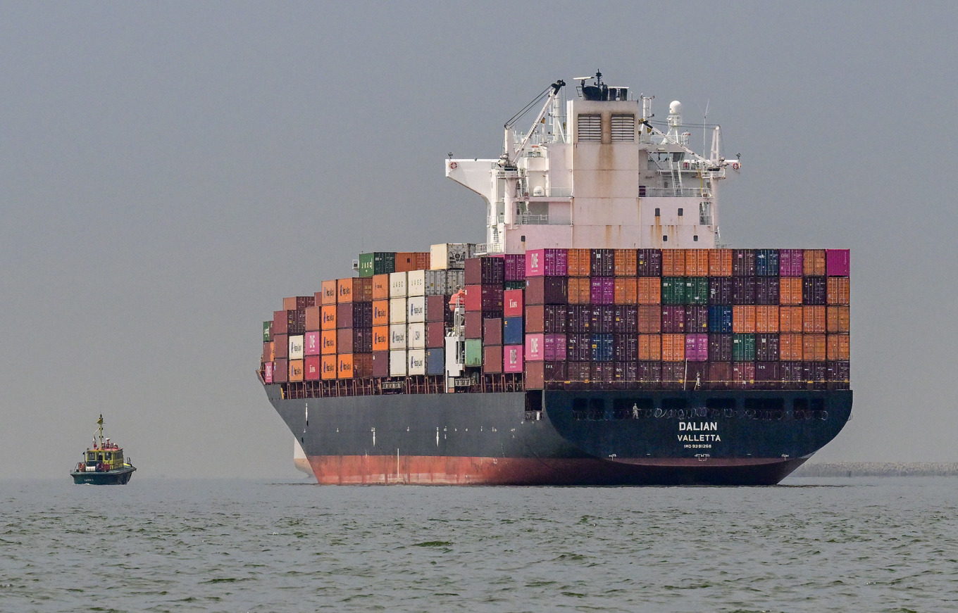 Det är inte ovanligt med farlig last på containerfartyg. Arkivbild på ett annat fartyg. Foto: Jonas Ekströmer/TT