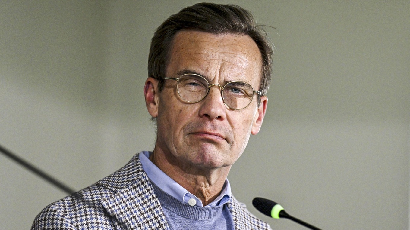 Sveriges statsminister Ulf Kristersson. Foto: Roni Rekomaa/AP/TT