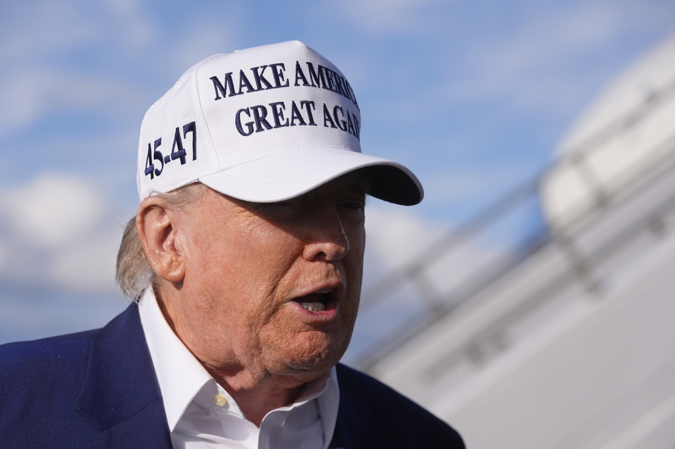 USA:s president Donald Trump, fotograferad i New Jersey i helgen. Foto: Manuel Balce Ceneta/AP/TT
