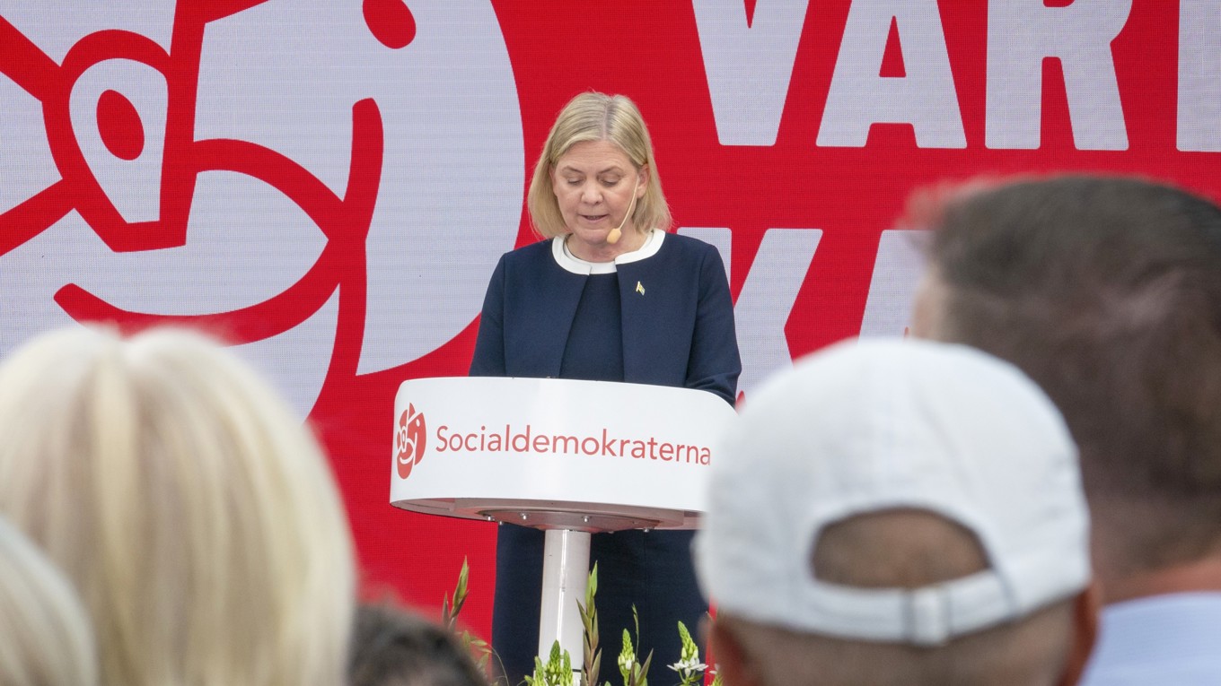S-kongressen är avklarad, och Almedalsveckan utgör startskottet för valrörelsen och den socialdemokratiska valmaskinen med siktet inställt på att vinna tillbaka makten. Bilden tagen under Magdalena Anderssons tal i Almedalen 2022. Foto: Bilbo Lantto