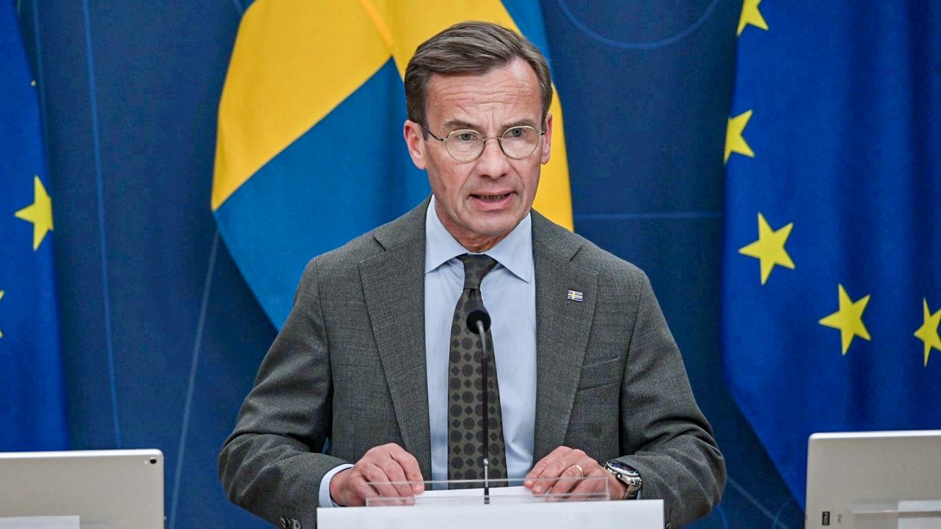 Den svenska statsministern Ulf Kristersson (M) ska delta i årets Bilderbergmöte. Foto: Roger Sahlström