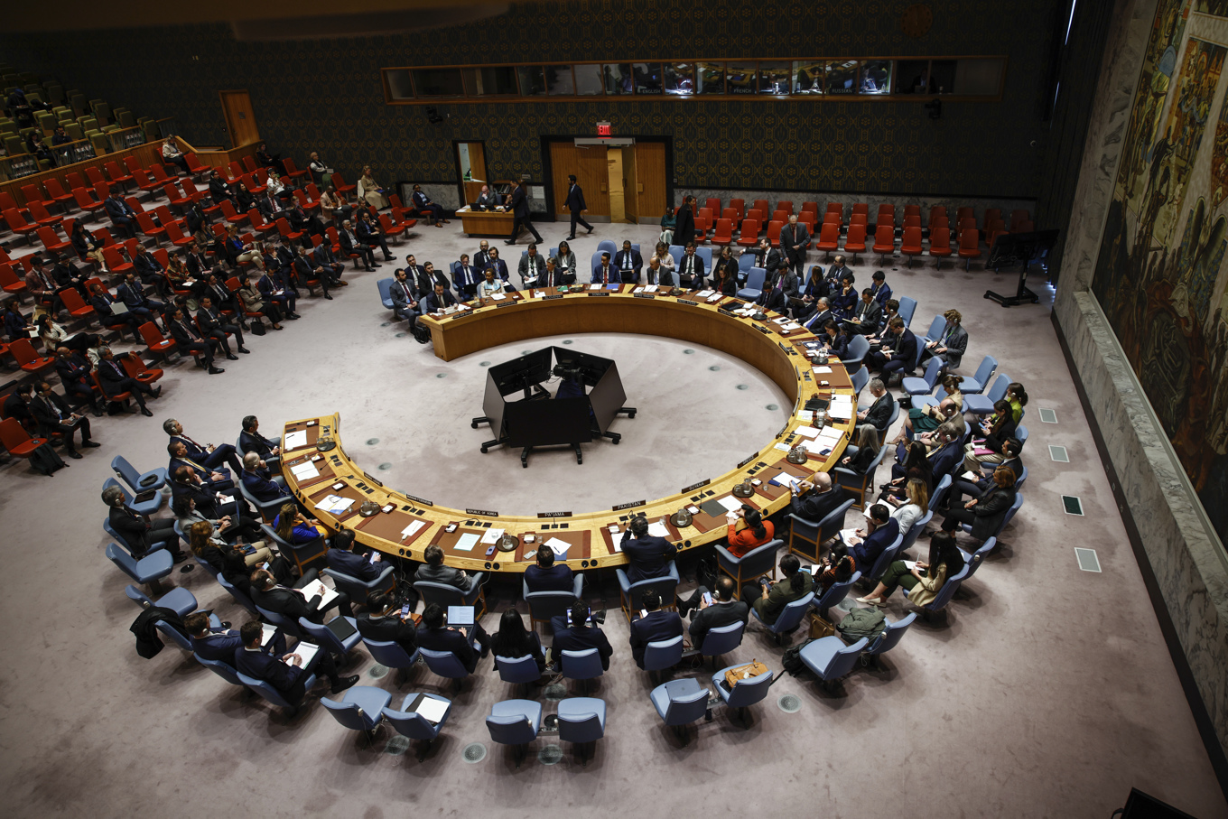 Möte i FN:s säkerhetsråd i april i år. Foto: Kena Betancur/AP/TT