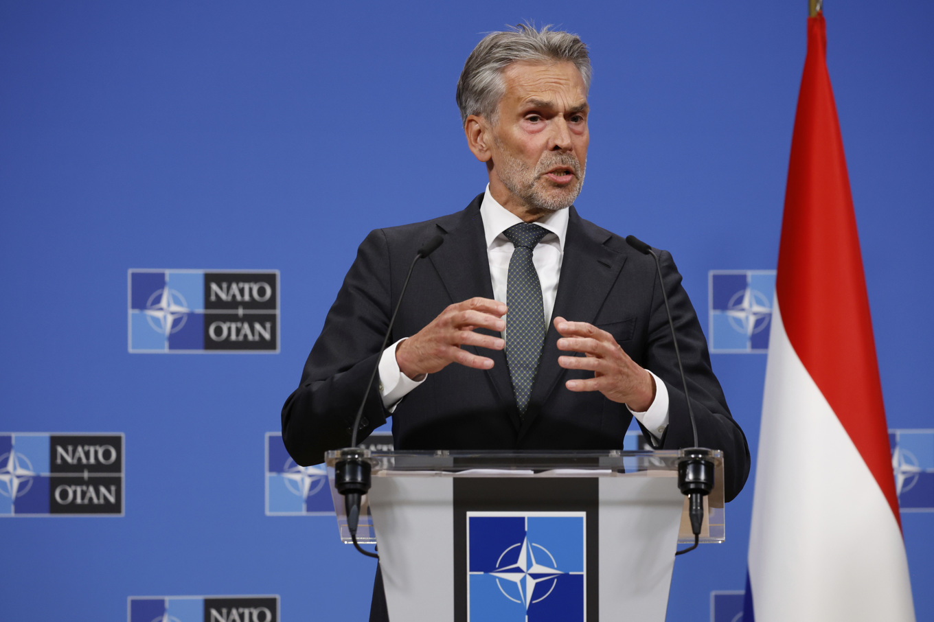 Nederländernas premiärminister Dick Schoof. Bild från i maj. Foto: Omar Havana/AP/TT