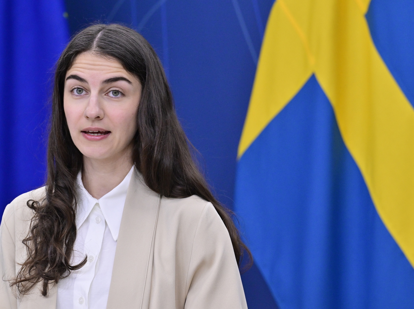 Romina Pourmokhtari (L), klimat- och miljöminister, vill med hjälp av 100 miljoner kronor om året få ned jordbrukarnas kväveutsläpp. Arkivbild. Foto: Jonas Ekströmer/TT