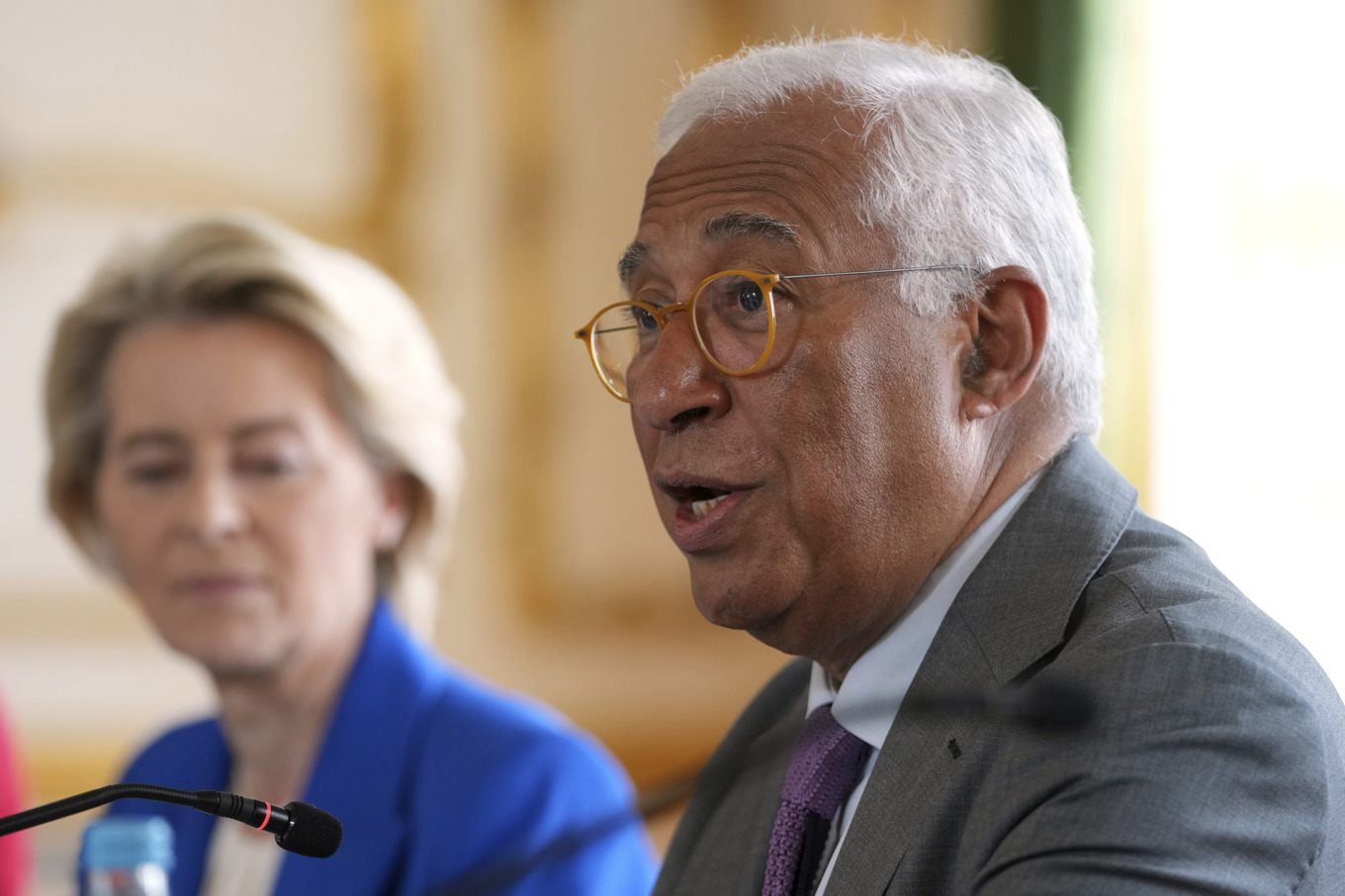 António Costa, ordförande i EU:s ministerråd, föregår resultatet av en utredning och antyder att EU lär behöva agera mot Israel. Foto: Kin Cheung/poolfoto via AP/TT