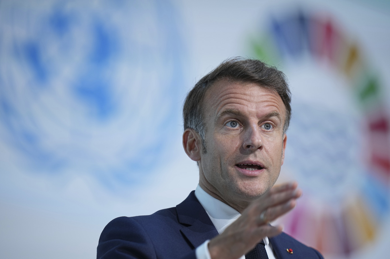 Frankrikes president Emmanuel Macron, på bild från i måndags. Foto: Laurent Cipriani/AP/TT