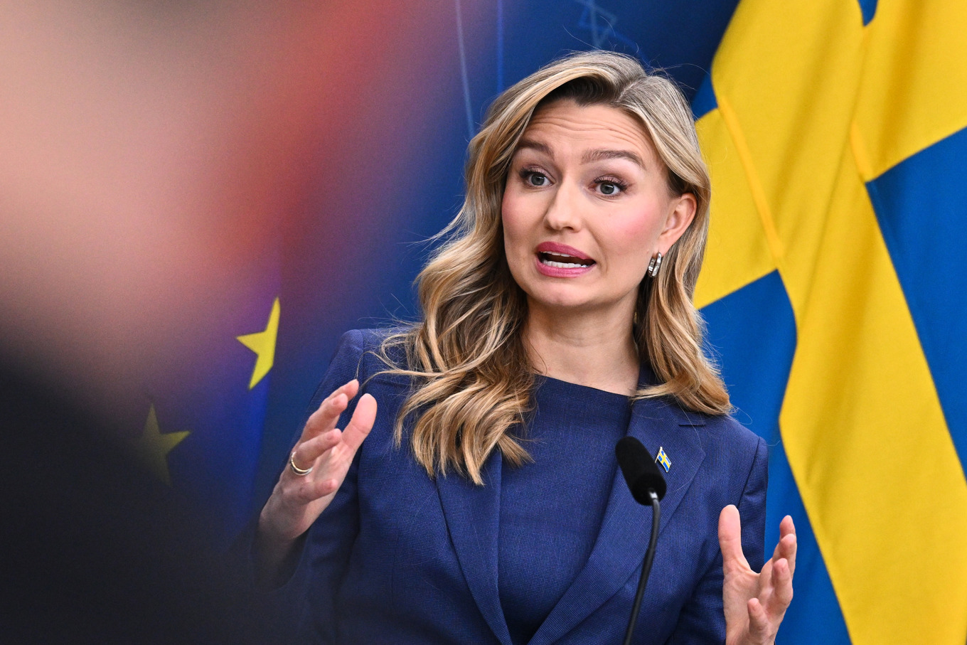 KD-ledaren Ebba Busch sympatiserar inte med Greta Thunbergs försök att nå Gaza. Arkivbild. Foto: Claudio Bresciani/TT