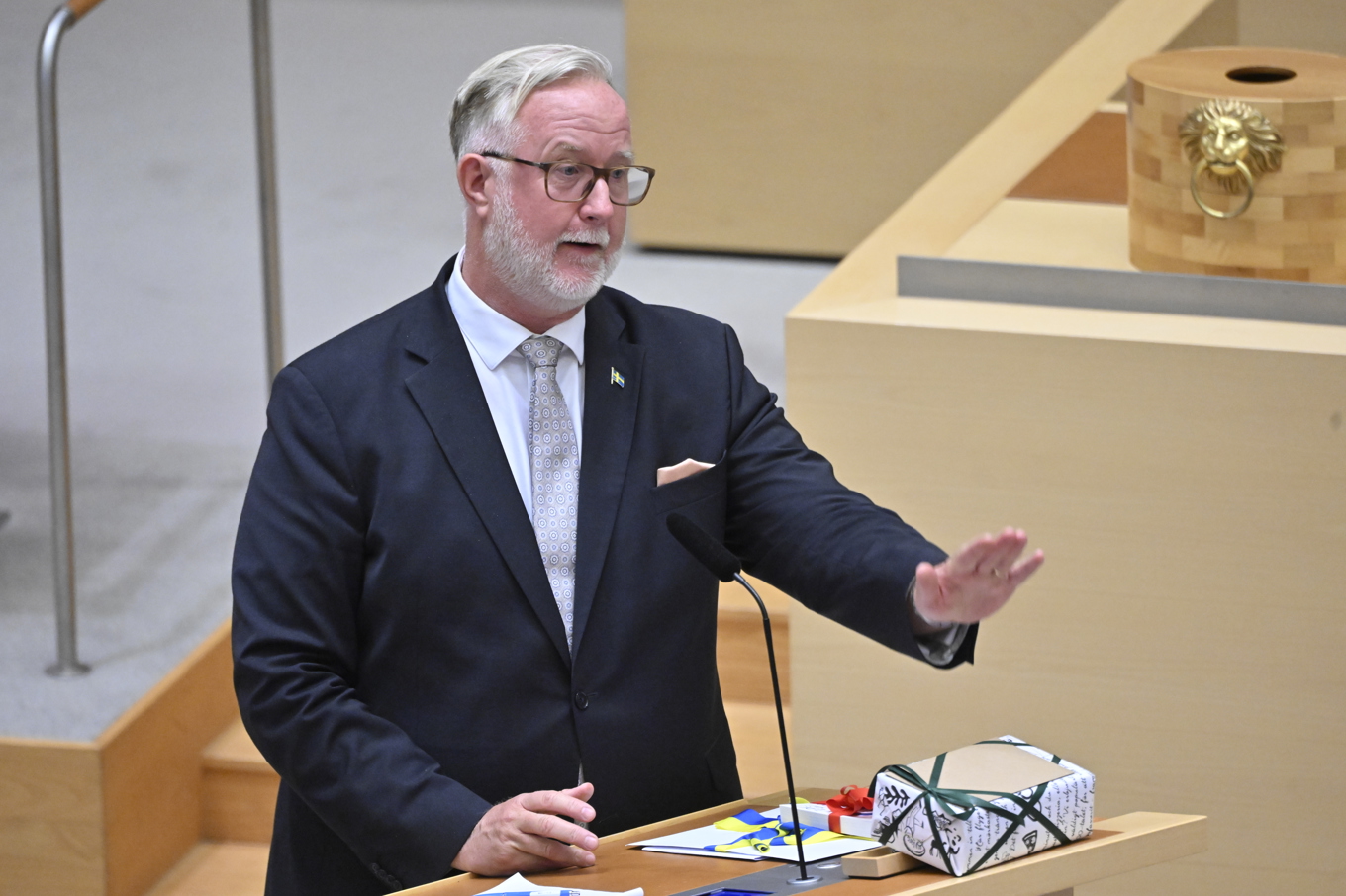Inom kort kommer besked om vem L:s valberedning tycker ska efterträda avgående partiledaren Johan Pehrson. Foto: Henrik Montgomery/TT