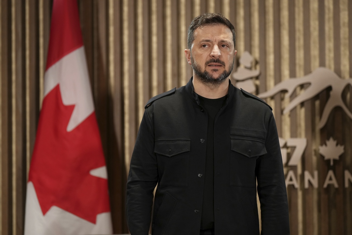Ukrainias president Volodymyr Zelenskyj hävdar att att bolag från europeiska och asiatiska länder skickar materiel till Ryssland. Arkivbild. Foto: Darryl Dyck/The Canadian Press via AP/TT
