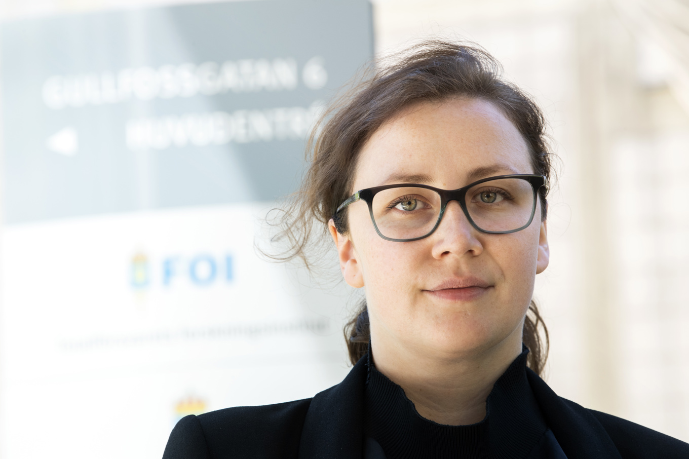 Erika Holmquist, analytiker, på Totalförsvarets forskningsinstitut (FOI). Foto: Henrik Montgomery/TT