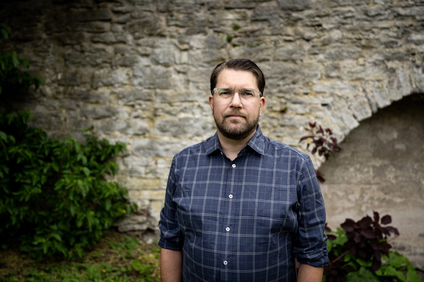 Sverigedemokraternas partiledare Jimmie Åkesson (SD) under politikerveckan i Almedalen. Foto: Christine Olsson/TT