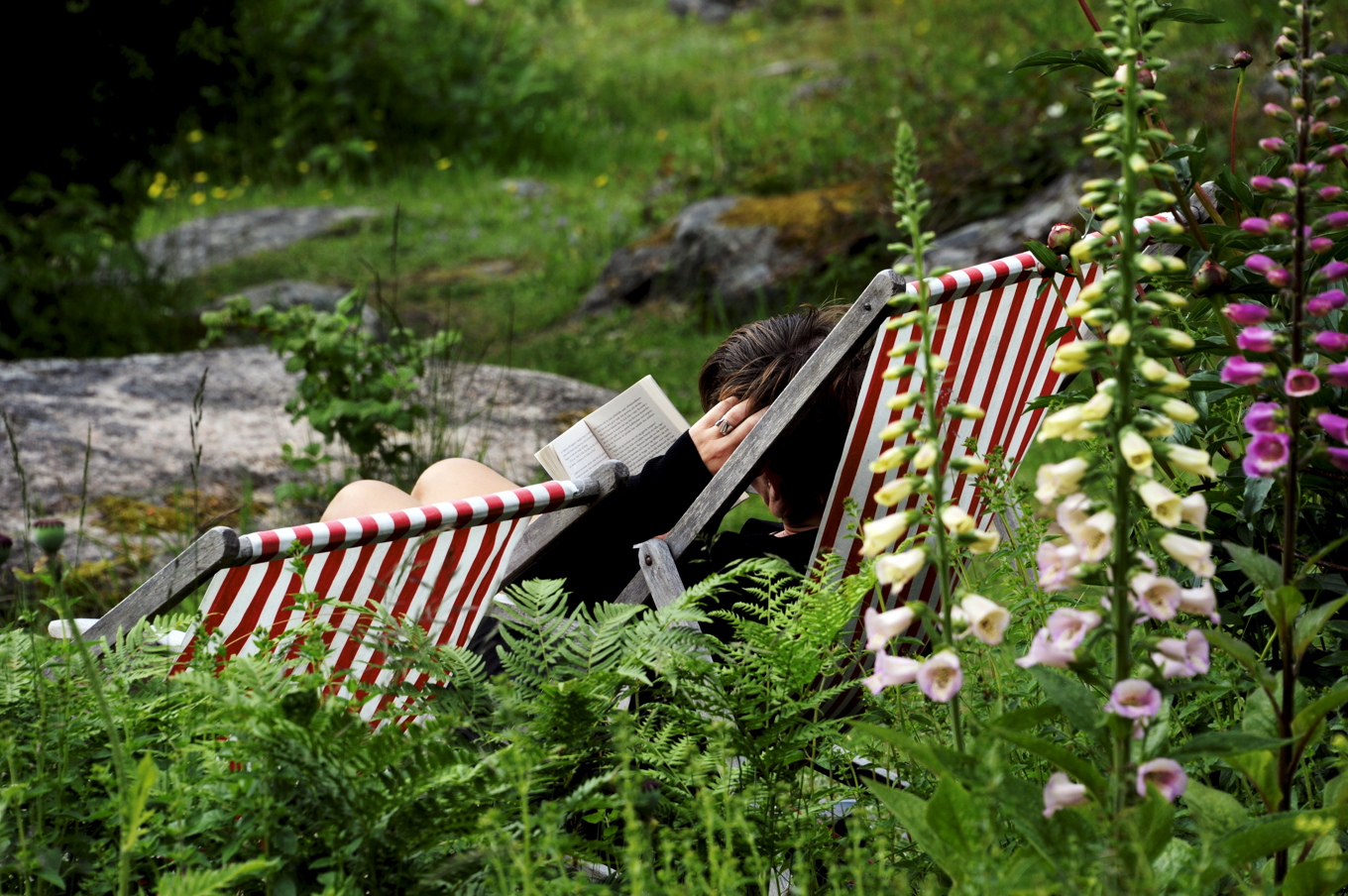 Kvinnor läser mer än män, och lyssnar också mer på ljudböcker. Arkivbild. Foto: Hasse Holmberg/TT