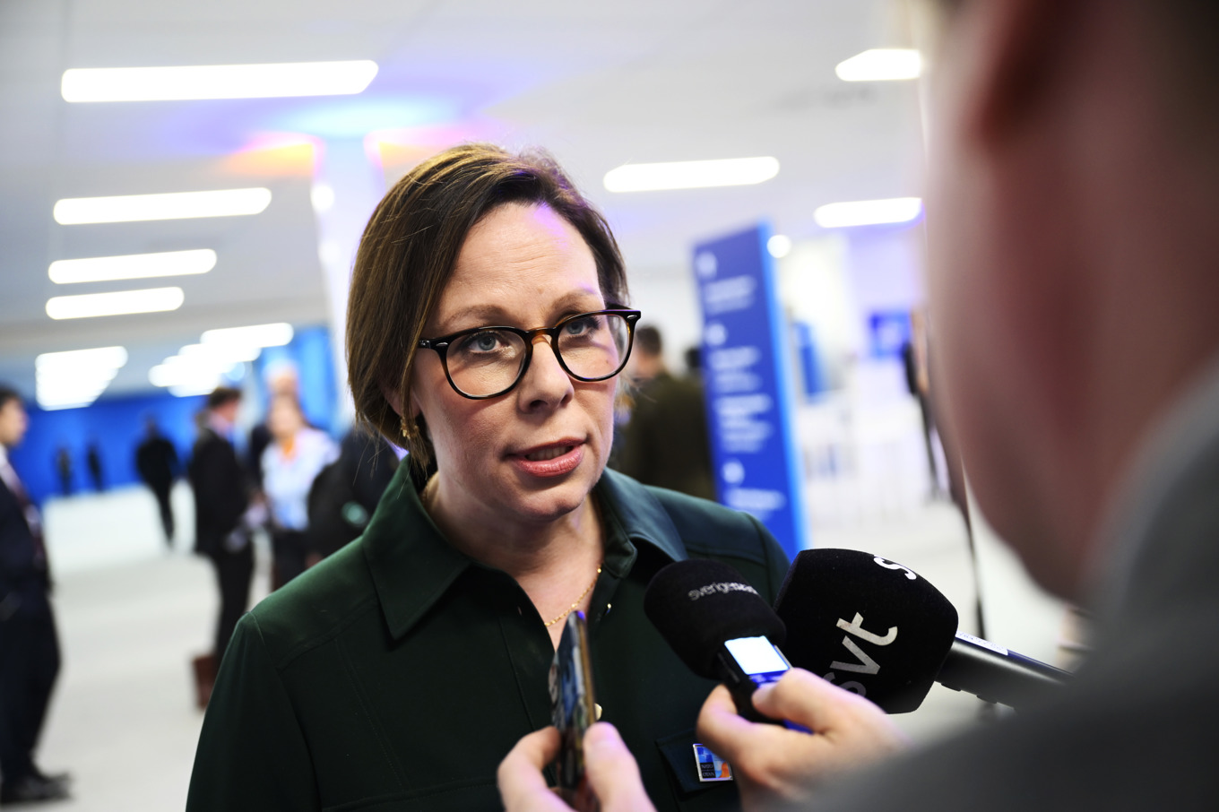 Utrikesminister Maria Malmer Stenergard (M) under Natotoppmötet i Haag på tisdagen. Foto: Pontus Lundahl/TT