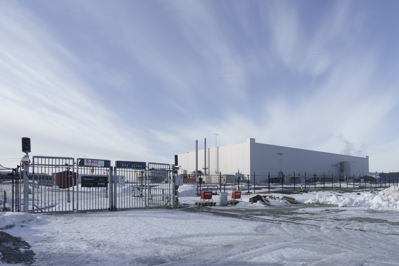 I dag stannar produktionen i Northvolts fabrik i Skellefteå. Arkivbild. Foto: Jonas Westling/TT