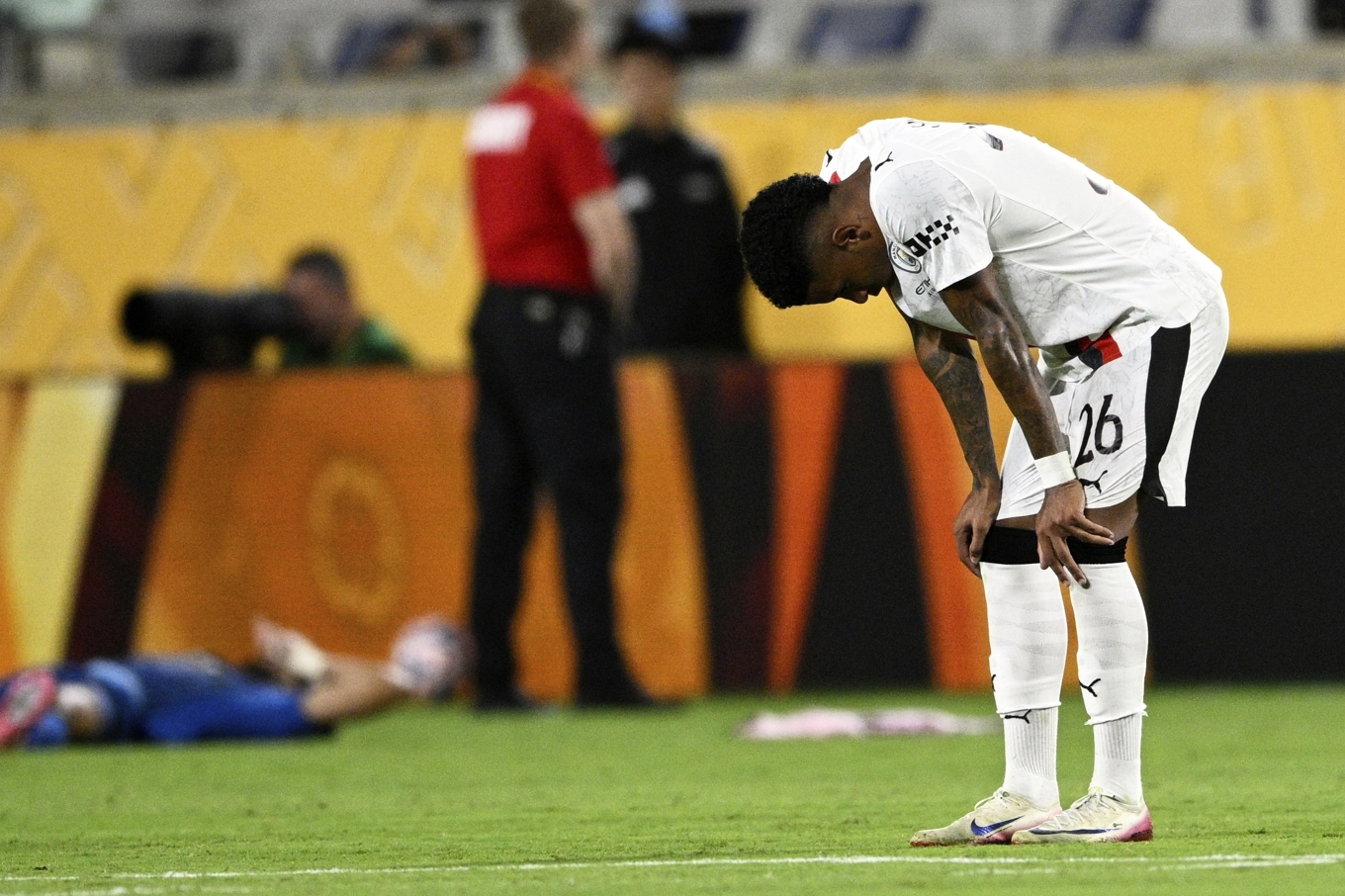 Manchester Citys Savinho efter förlusten mot al-Hilal. Foto: Phelan Ebenhack/AP/TT