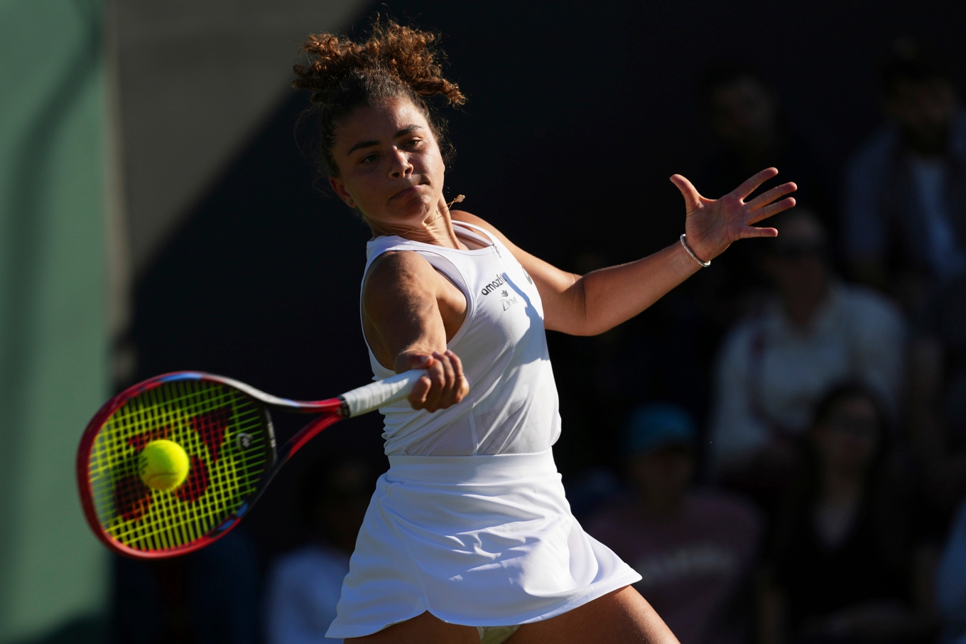 Jasmine Paolini föll mot Kamilla Rachimova i Wimbledon. Foto: Joanna Chan/AP/TT