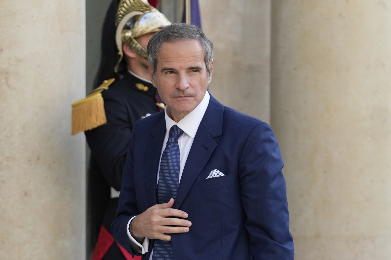 IAEA-chefen Rafael Grossi i slutet av juni. Foto: Michel Euler/AP/TT