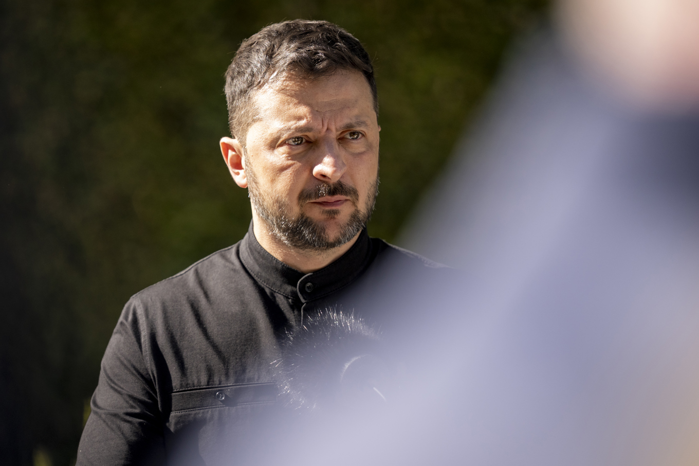 Ukrainas president Volodymyr Zelenskyj vid en presskonferens på torsdagen. Foto: Ida Marie Odgaard/Ritzau Scanpix/TT