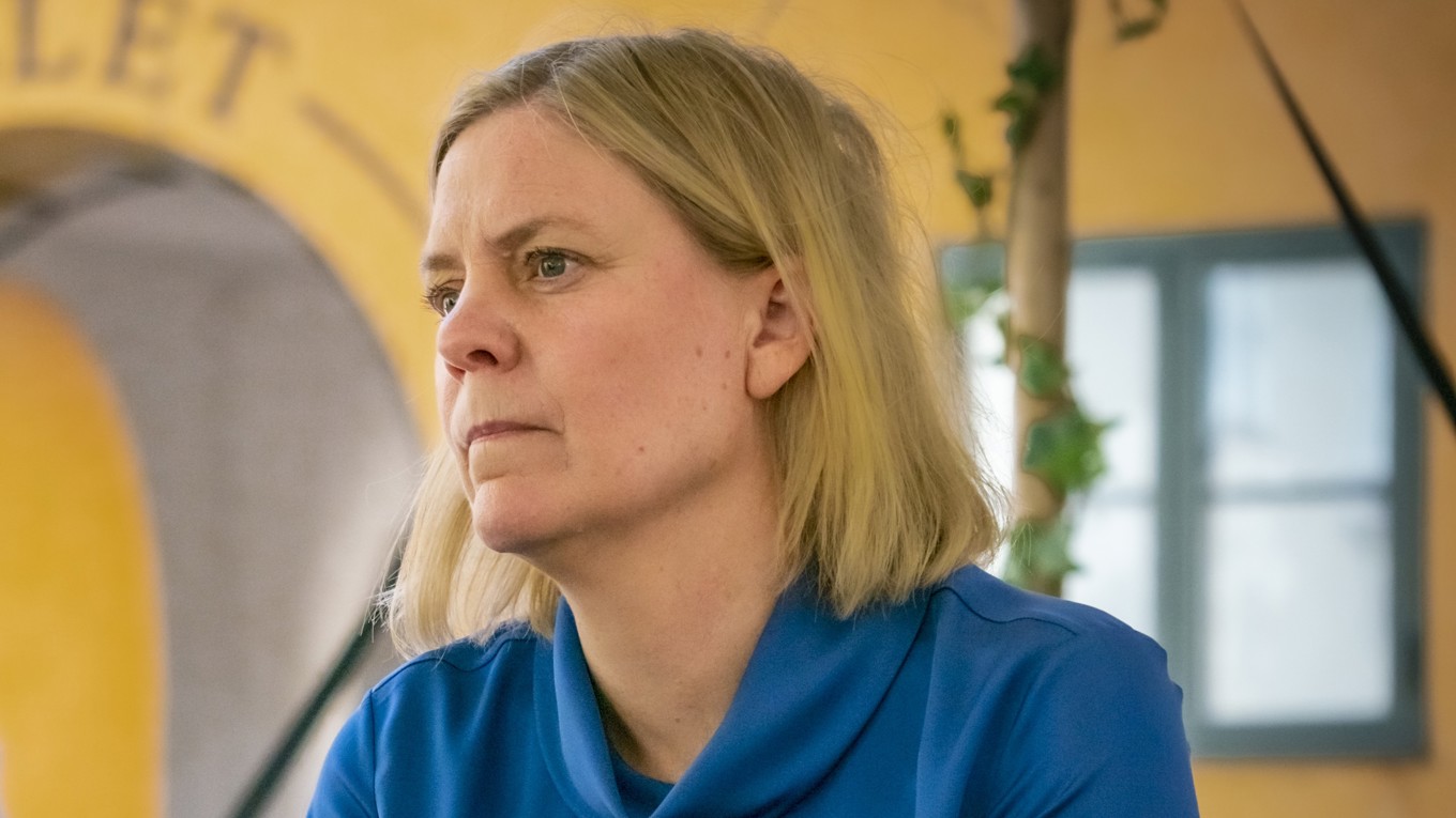 Socialdemokraternas partiledare Magdalena Andersson. Foto: Bilbo Lantto