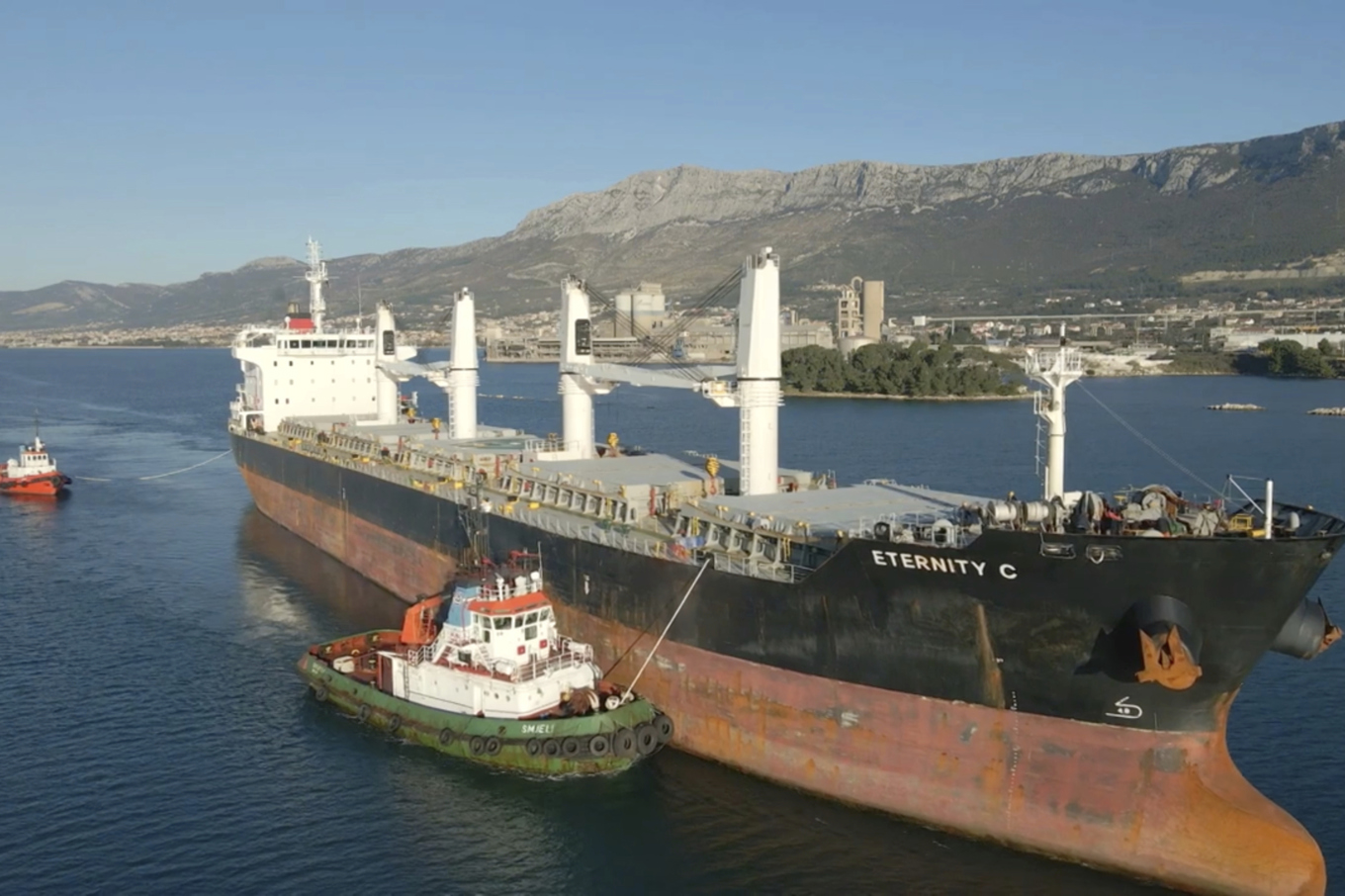 Fartyget Eternity C. Bild tagen i Kroatien 2023. Foto: Sinisa Aljinovic/AP/TT