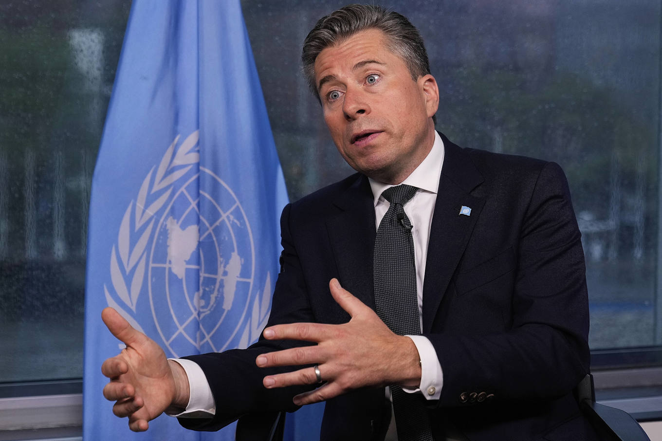 FN:s humanitära chef Tom Fletcher uppgav under onsdagen för FN:s säkerhetsråd att 17 miljoner människor lider av svält i Jemen. Arkivbild. Foto: Richard Drew/AP/TT