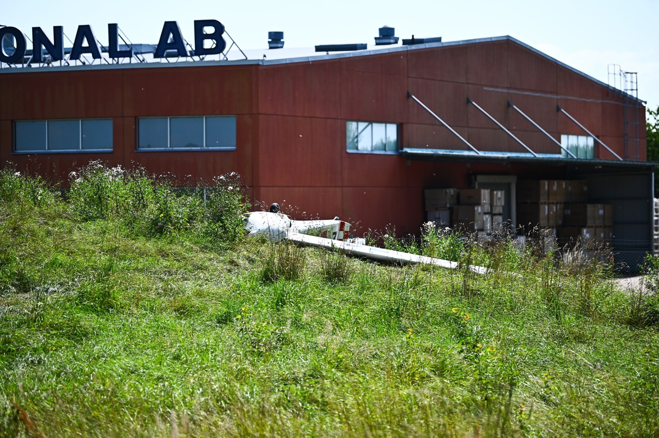Ett segelflygplan har störtat på Halmstad flygplats. Foto: Christian Nilsson/TT
