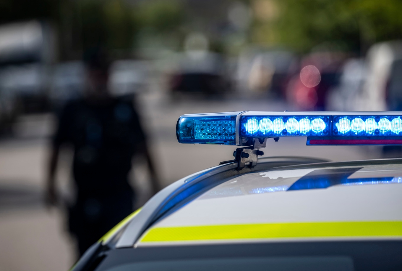 Polis har spärrat av brottsplatsen. Arkivbild. Foto: Johan Nilsson/TT