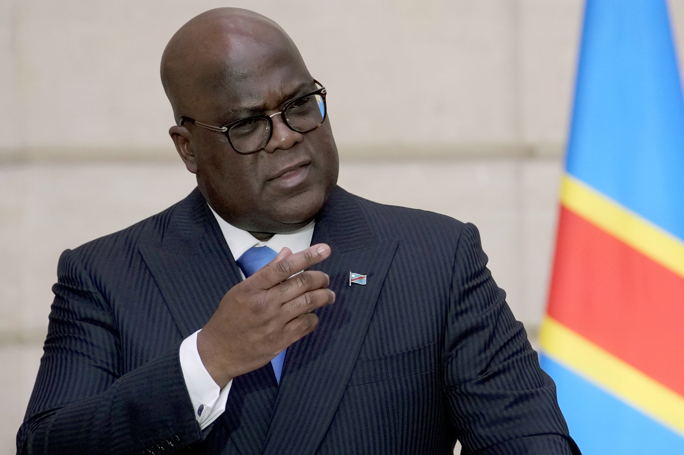 Kongo Kinshasas president Félix Tshisekedi på en bild från i fjol. Foto: Christophe Ena/AP/TT