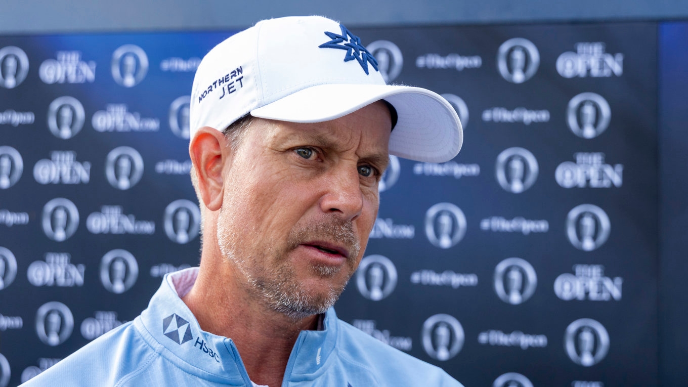 Henrik Stenson hade en händelserik dag i British Open. Foto: Christer Höglund/TT