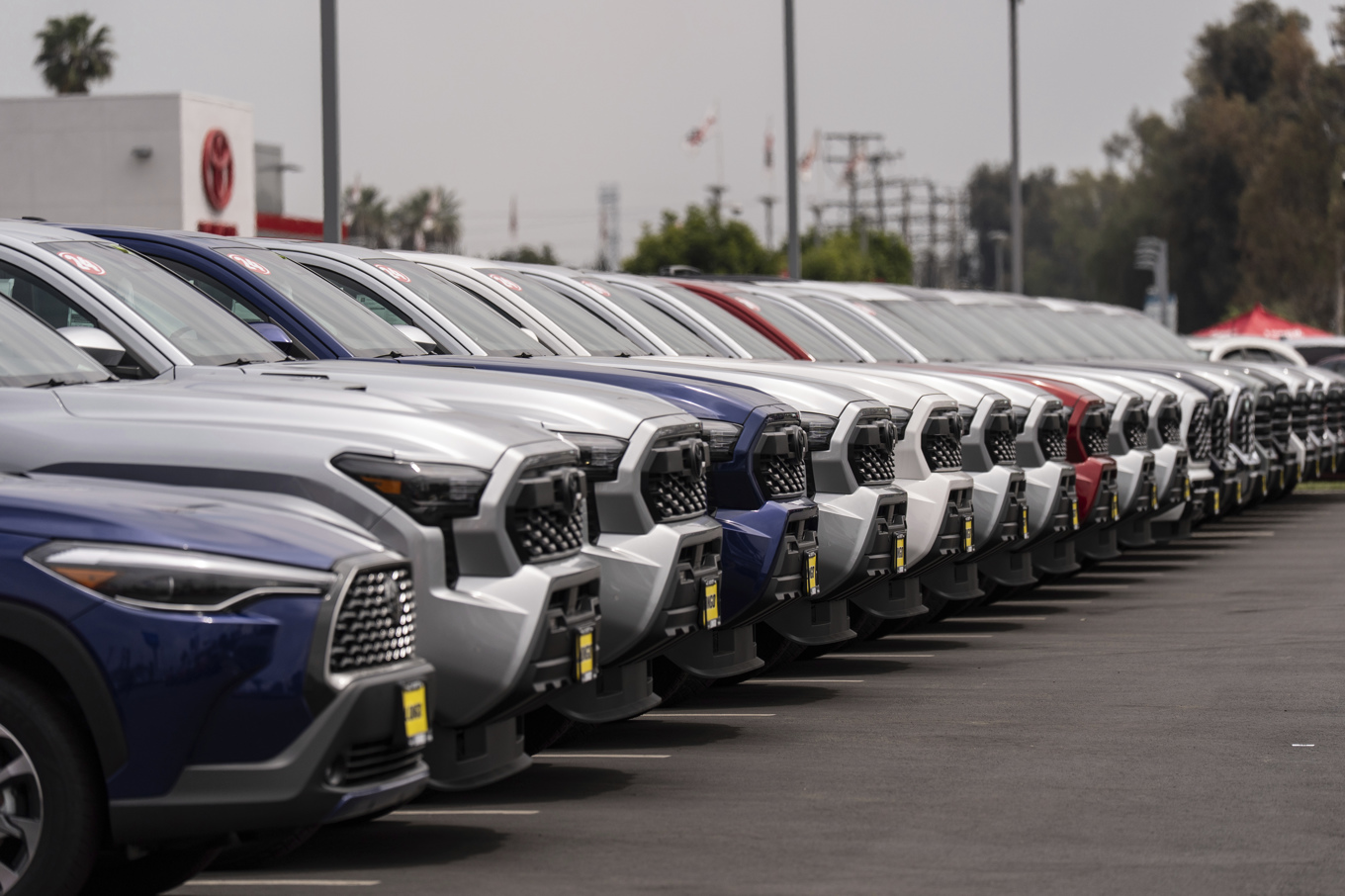 Toyota är ett av bilmärkena som rusar efter tullbeskedet. Arkivbild. Foto: Jae C. Hong/AP/TT