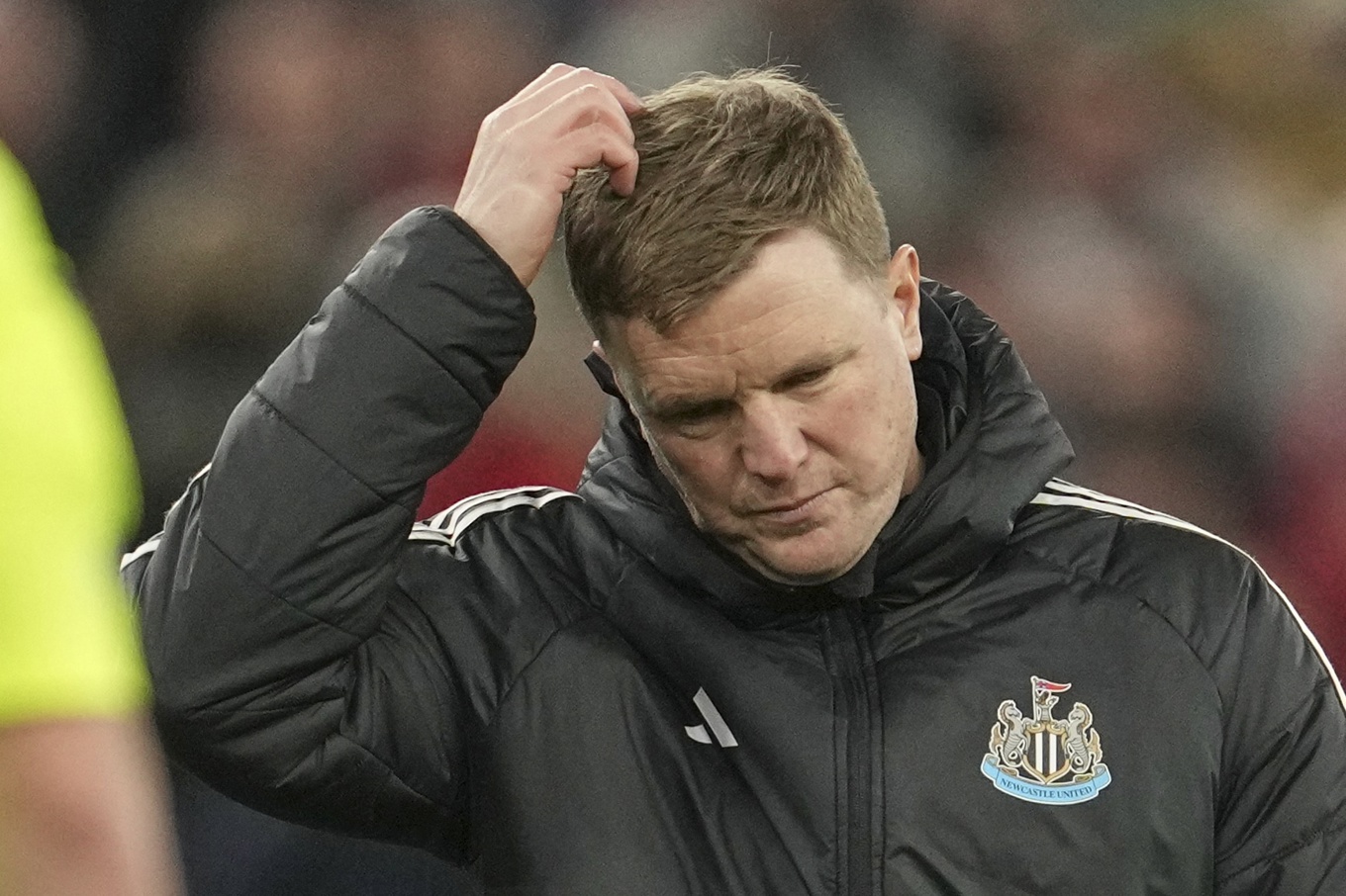 Newcastles tränare Eddie Howe bekräftar att samtal pågår mellan Alexander Isak och klubben. Arkivbild. Foto: Jon Super/AP/TT