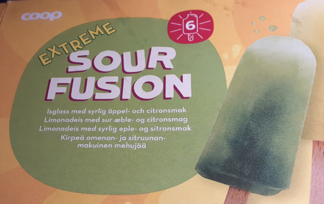 Coop slutar sälja ”Extreme Sour Fusion” eftersom glassen saknar varningstext om hur sur den är. Foto: Pressbild