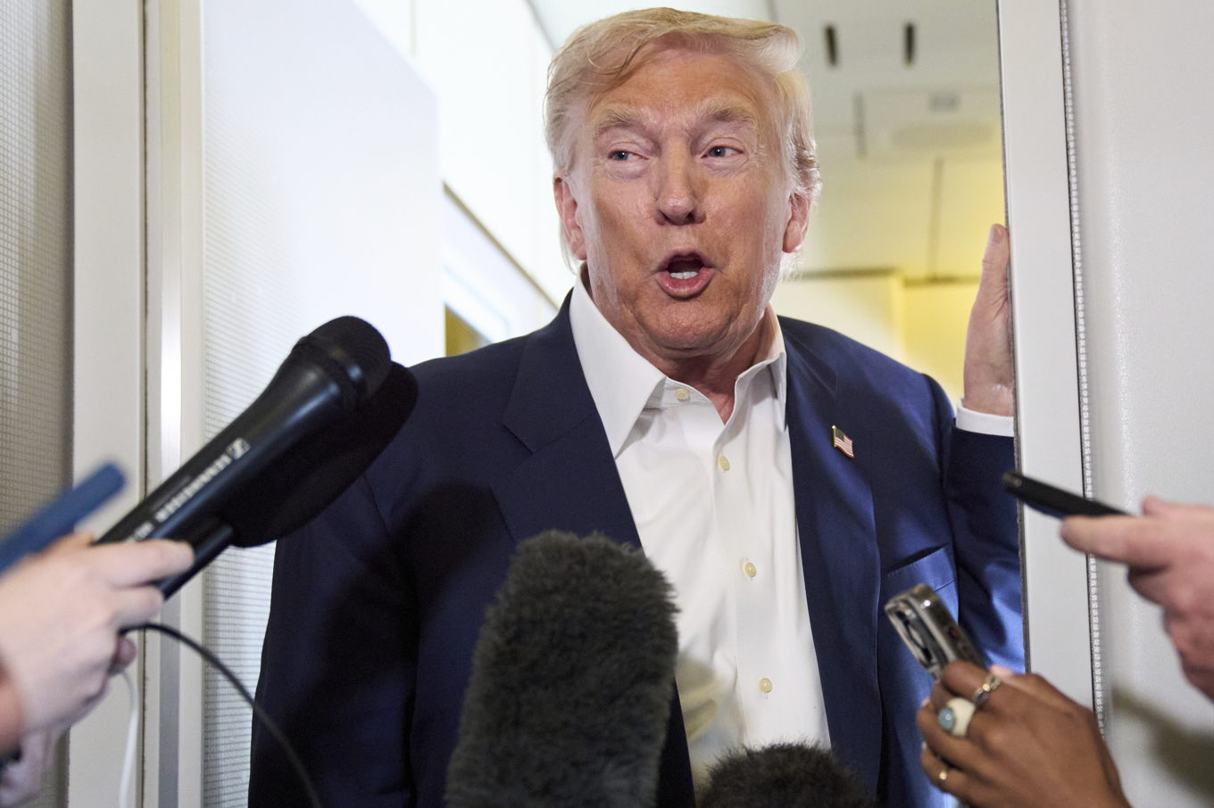 USA:s president Donald Trump tycker att landets styrränta ska sänkas – men centralbanken lyder inte. Arkivbild. Foto: Jacquelyn Martin/AP/TT