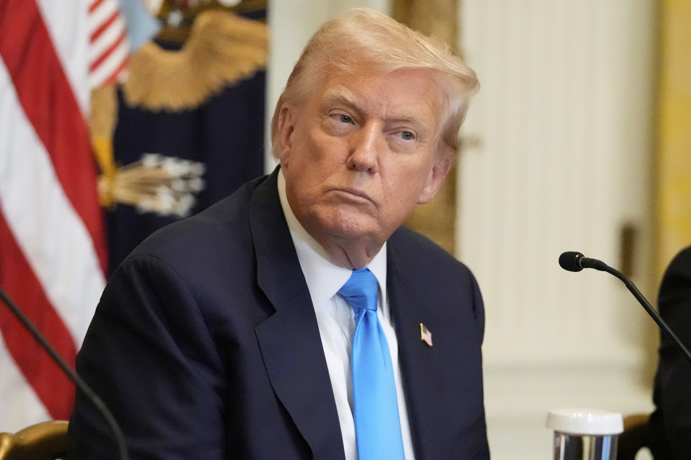 USA:s president Donald Trump, fotograferad på onsdagen i Vita huset. Foto: Mark Schiefelbein/AP/TT