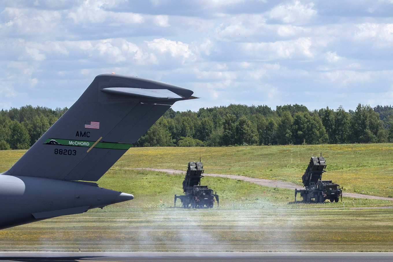 US Air Force plane Boeing C-17A. Arkivbild. Foto: Mindaugas Kulbis/AP