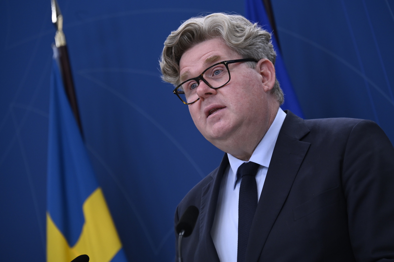 Justitieminister Gunnar Strömmer (M) besvarar kritiken efter en ökning av våld och hot på landets anstalter. Arkivbild. Foto: Henrik Montgomery/TT