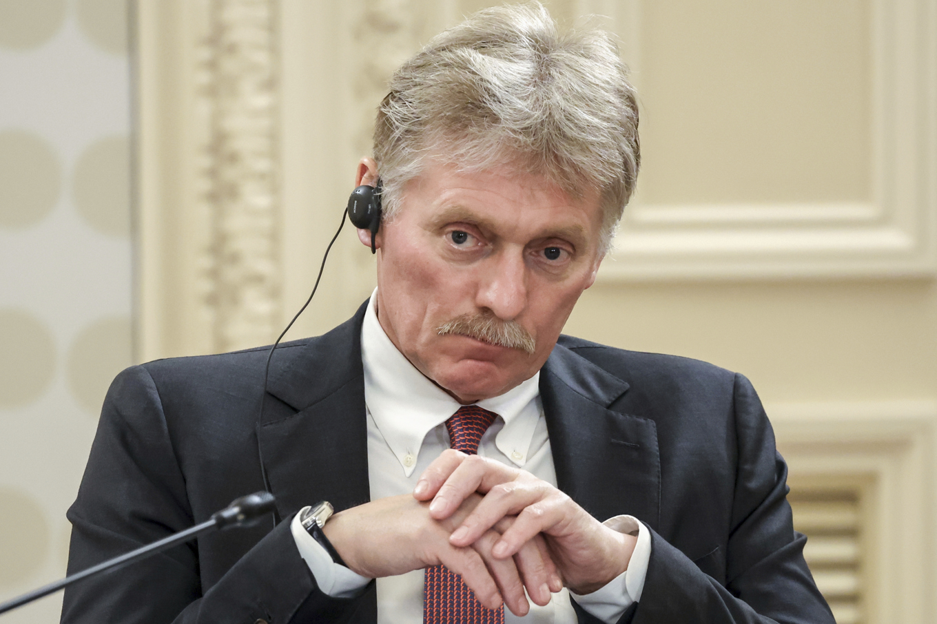 Arkivbild på Dmitrij Peskov, talesperson för ryska Kreml. Foto: Vyacheslav Prokofyev/Kreml via AP/TT