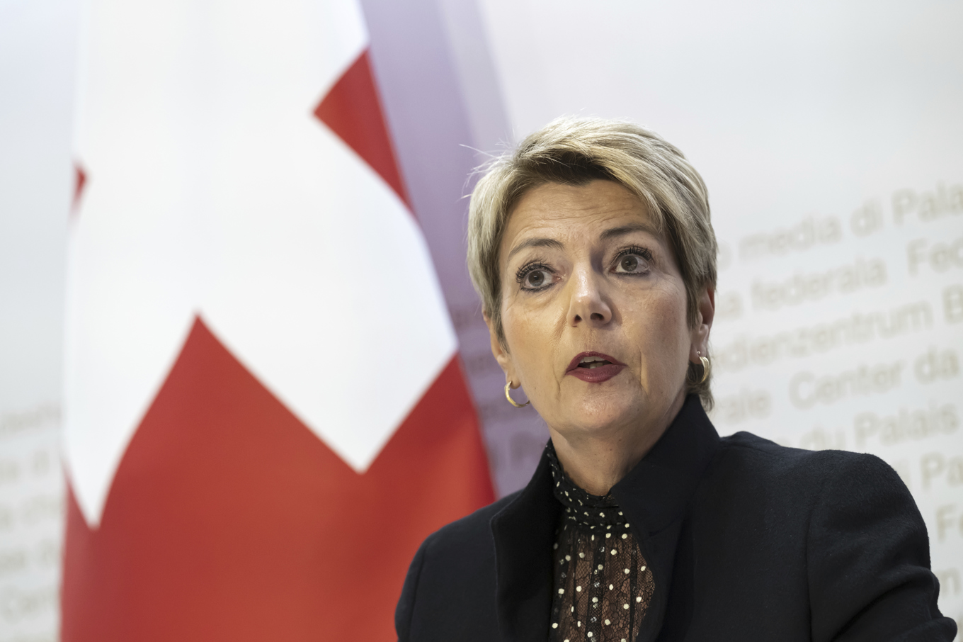 Schweiz president Karin Keller-Sutter. Foto: Anthony Anex/AP