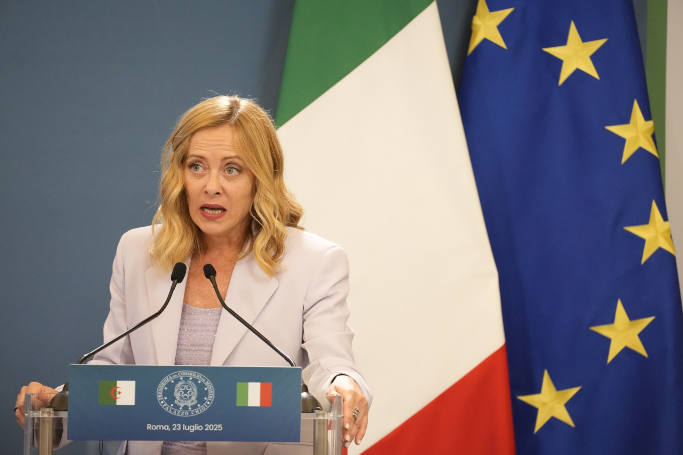 Italiens premiärminister Giorgia Meloni. Foto: Gregorio Borgia/AP