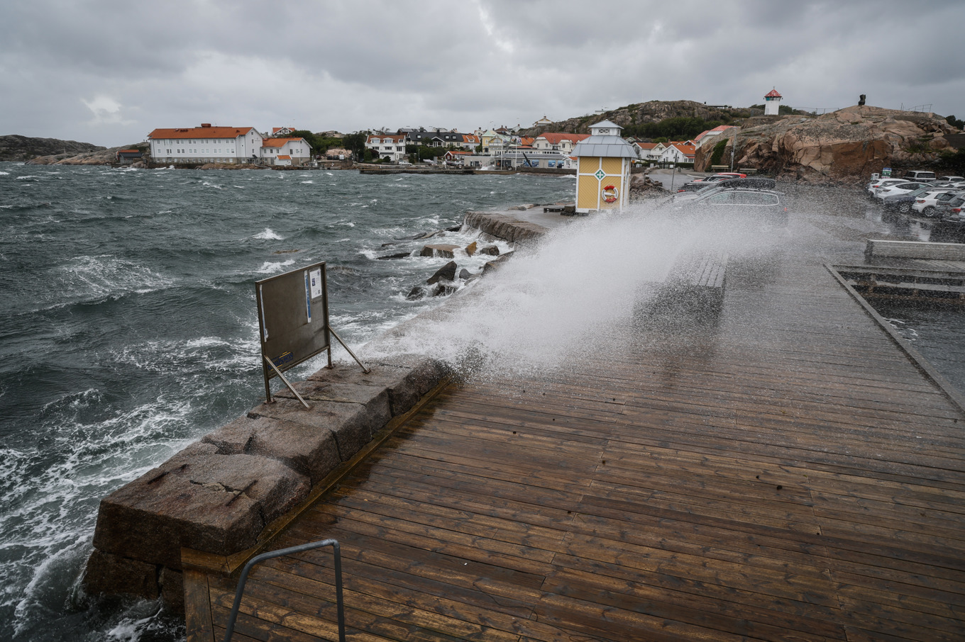 På onsdagen har vindarna avtagit efter stormen Floris som drog in över Bohuskusten och Lysekil på tisdagen. Arkivbild. Foto: Adam Ihse/TT
