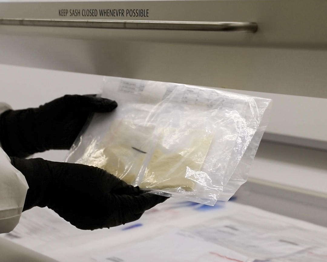 Ett beslag av nitazener. Arkivbild. Foto: Tolletaten/NTB/TT