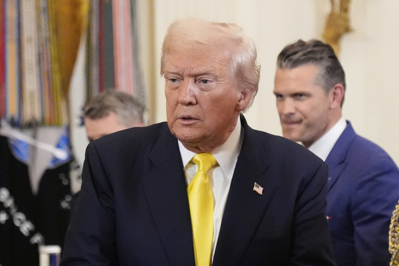 USA:s president Donald Trump under torsdagen. Foto: Mark Schiefelbein/AP/TT