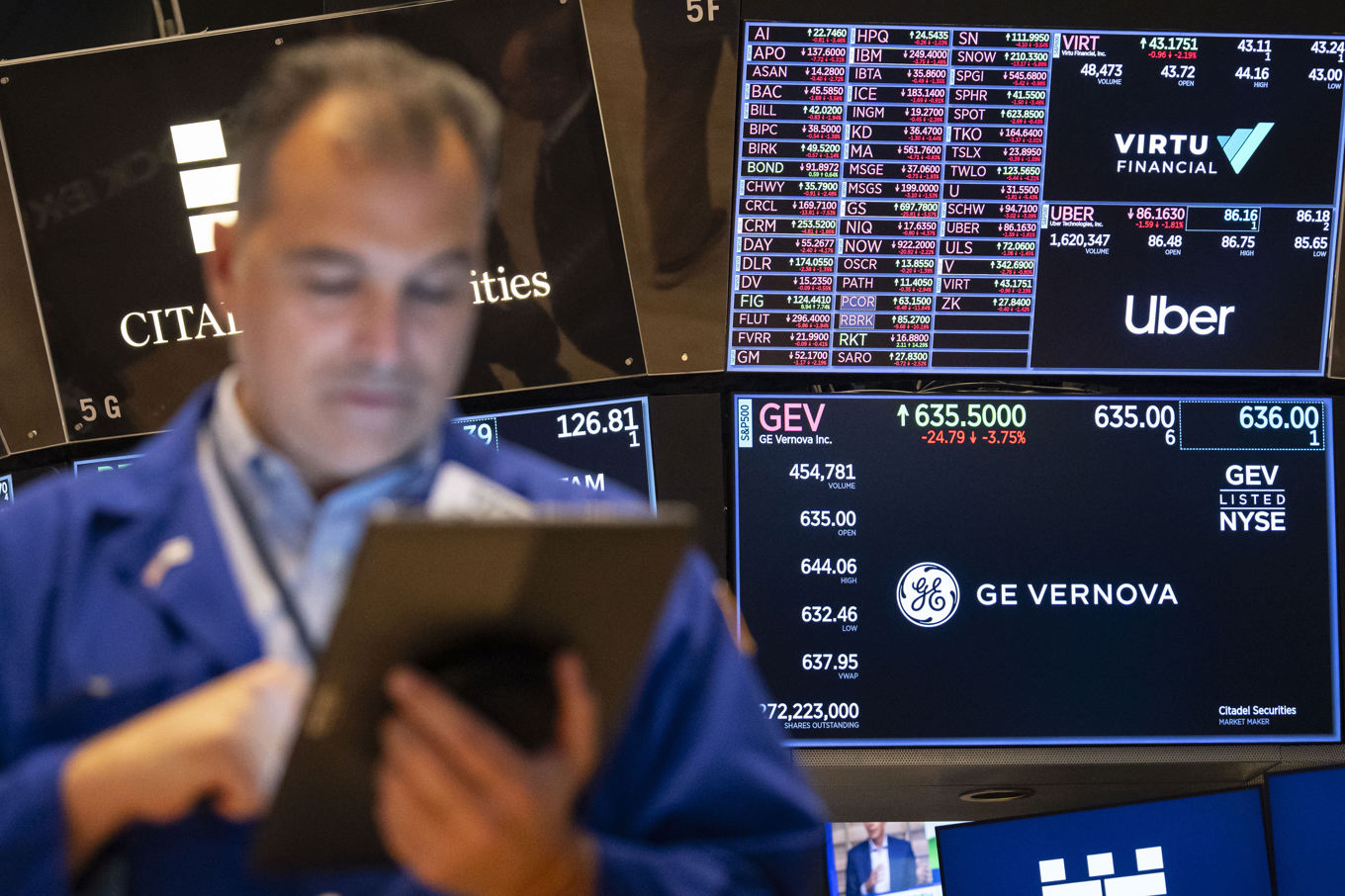 Kurserna på Wall Street sjönk inledningsvis. Arkivbild. Foto: Yuki Iwamura/AP/TT