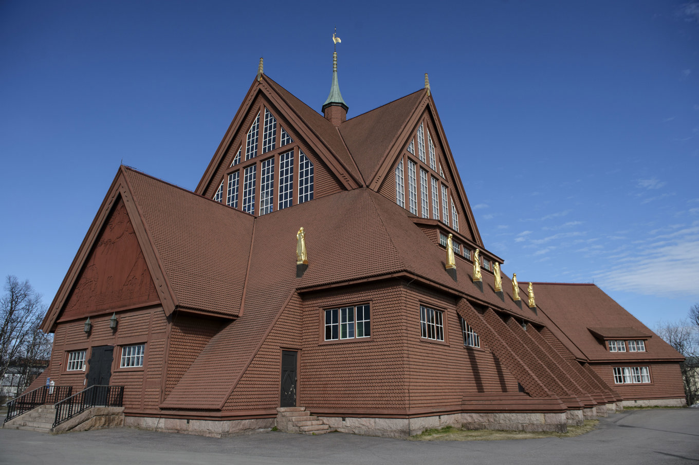 Kiruna kyrka ska flyttas till ny plats den 19-20 augusti. Flytten filmas och visas bland annat av Kin Museum i Kiruna. Foto: Noella Johansson/TT