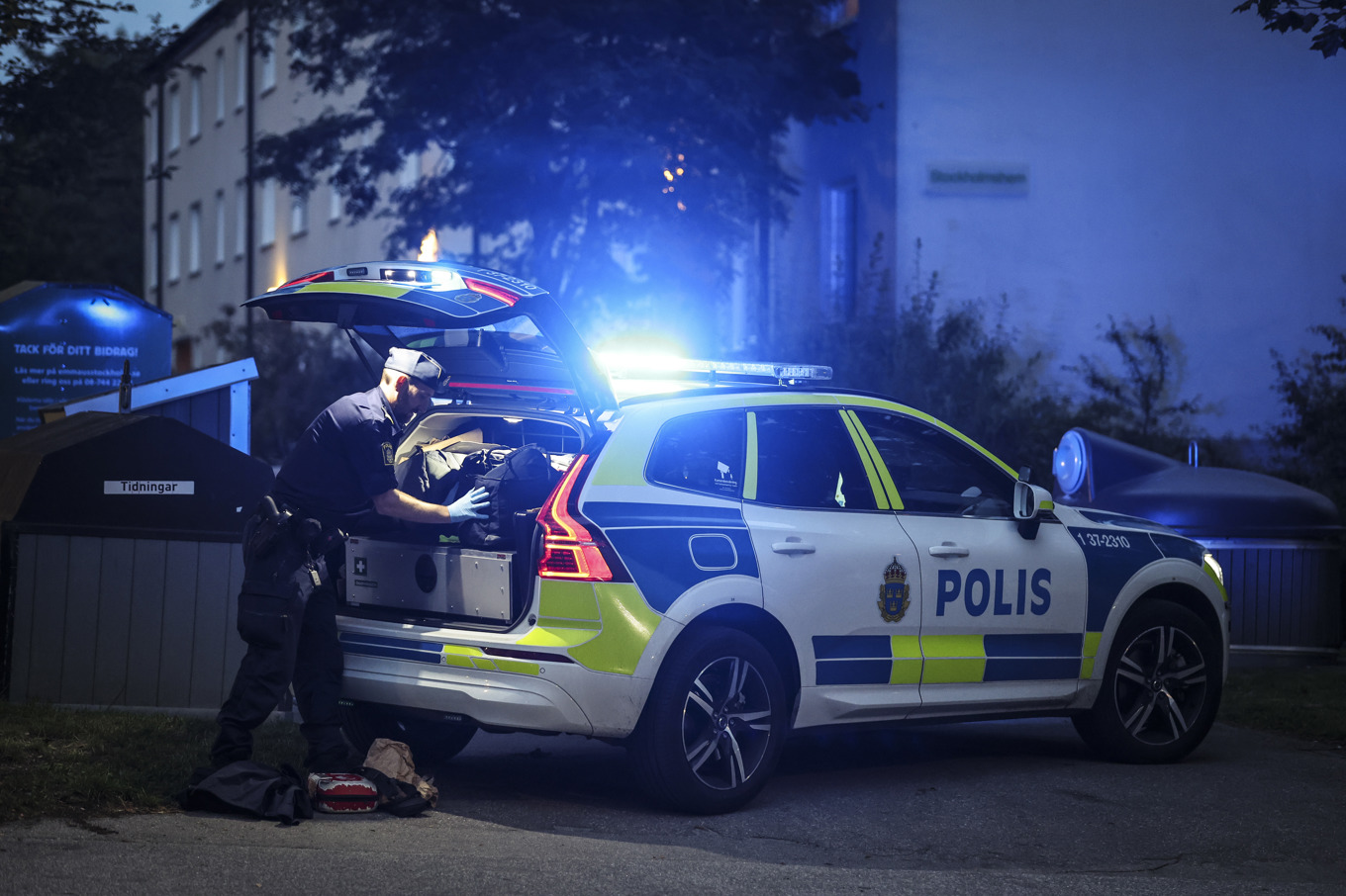 En ung man blev skjuten i Sätra i helgen – ett av flera grova våldsbrott i Stockholmsområdet. Foto: Caisa Rasmussen/TT