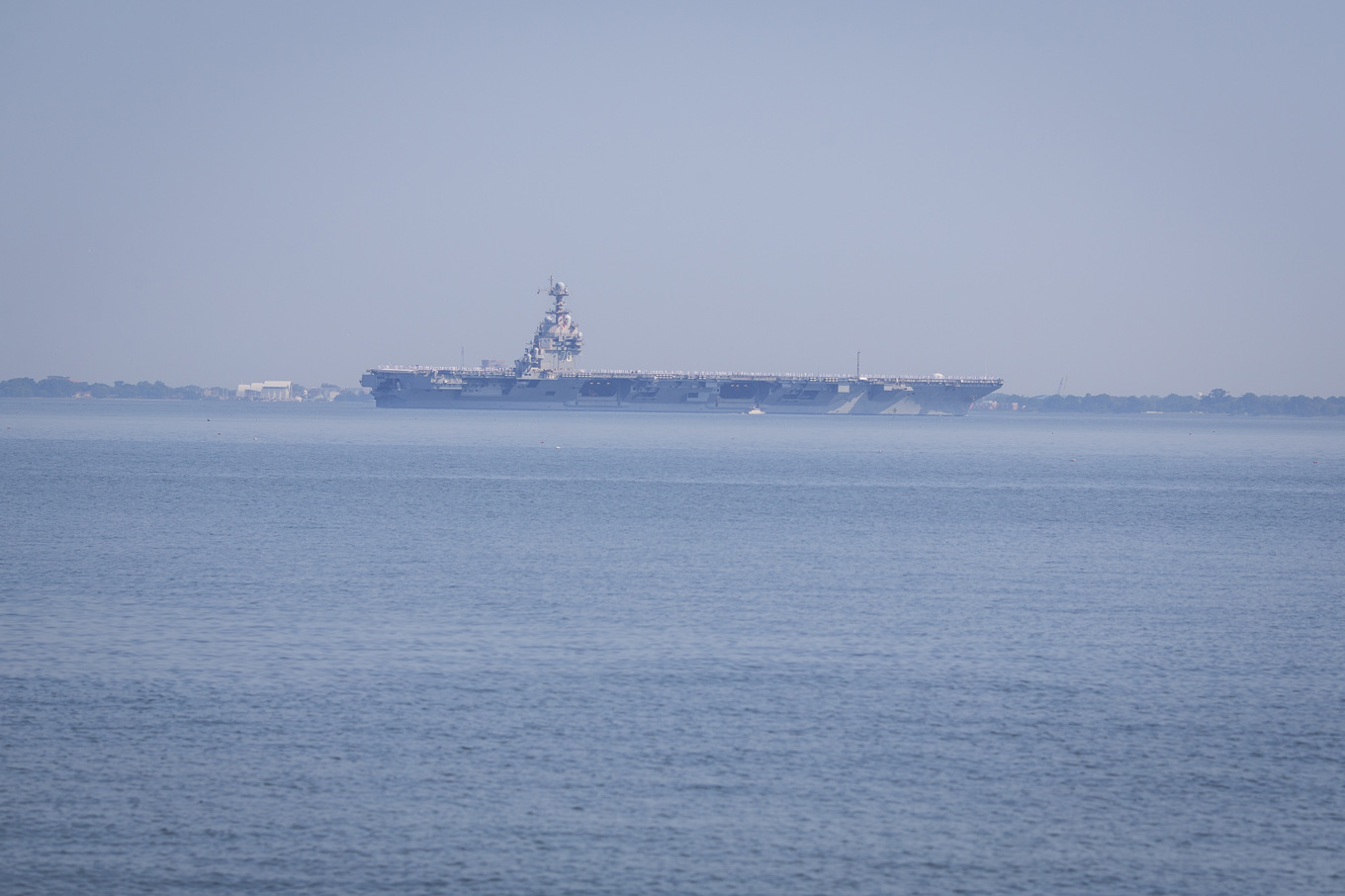 Fartyget USS Gerald R. Ford på en bild från i fjol. Foto: John Clark/AP/TT